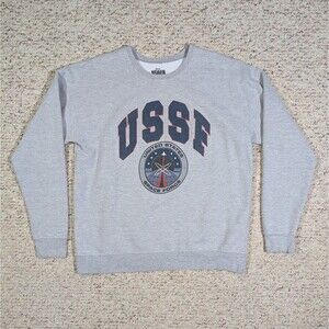 Netflix Space Force Sweatshirt Adult LARGE Gray USSF United States Space Force